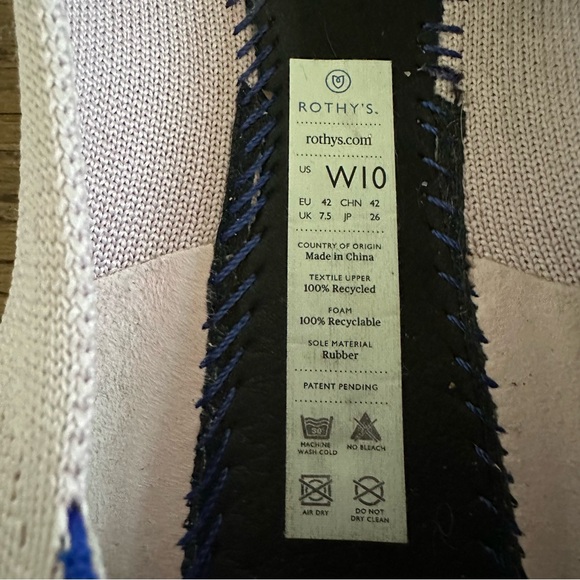 Rothy’s Light Lilac Pointy Flats Shoes Sz 10 - Picture 8 of 8